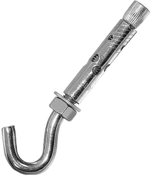M8x120 AÇIK KANCALI ÇELİK DÜBEL ( ÇAP : 10 mm ) ( DUBEL ) ( 1 ADET FİYATIDIR )