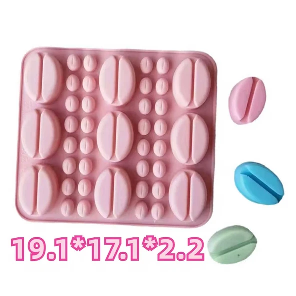 Silikon Kek Kalıp Sugarcraft Kahve Çekirdekleri Kalıbı Şeker Hamuru Çikolata Kalıbı - 2