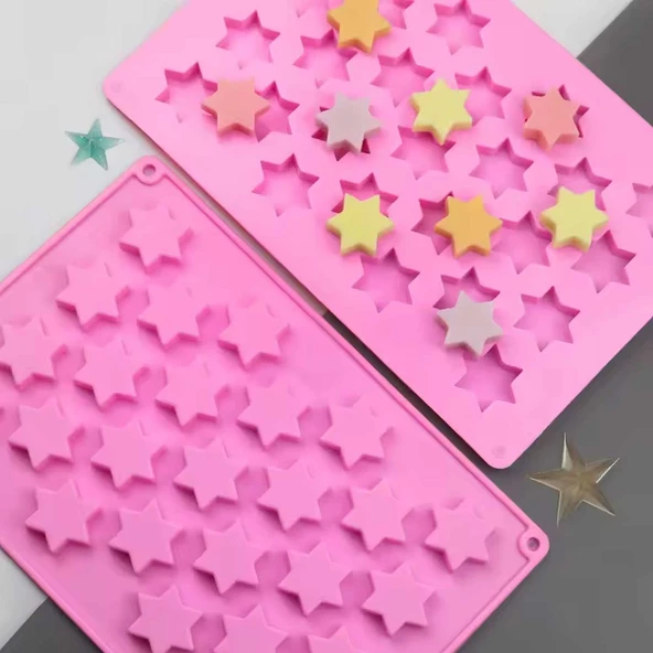 Silikon Kek Kalıp Sugarcraft Yıldız Figürleri Kalıbı Şeker Hamuru Çikolata Kalıbı 25 Li - 3