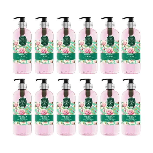 Eyüp Sabri Tuncer Doğal Zeytinyağlı Sıvı Sabun Manolya Çiçeği 500 ML x 12 Adet