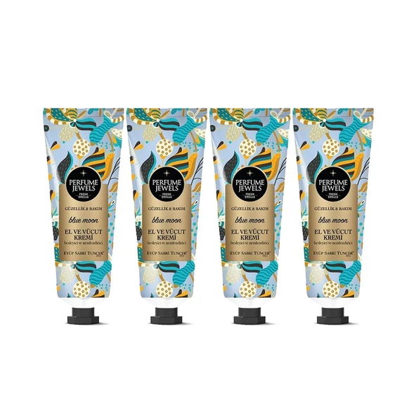 EST Perfume Jewels Blue Moon El ve Vücut Kremi 50 ML x 4 Adet