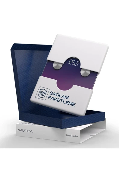 Nautica Gradient Collection Vücut Analizli Akıllı Bluetooth Tartı Baskü Navy Fuşya - 6