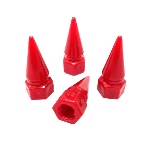 Sivri Mermi Sibop Kapağı Plastik 4'lü 32mm Kırmızı - 6