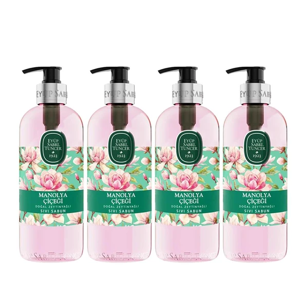 Eyüp Sabri Tuncer Doğal Zeytinyağlı Sıvı Sabun Manolya Çiçeği 500 ML x 4 Adet ürün görseli