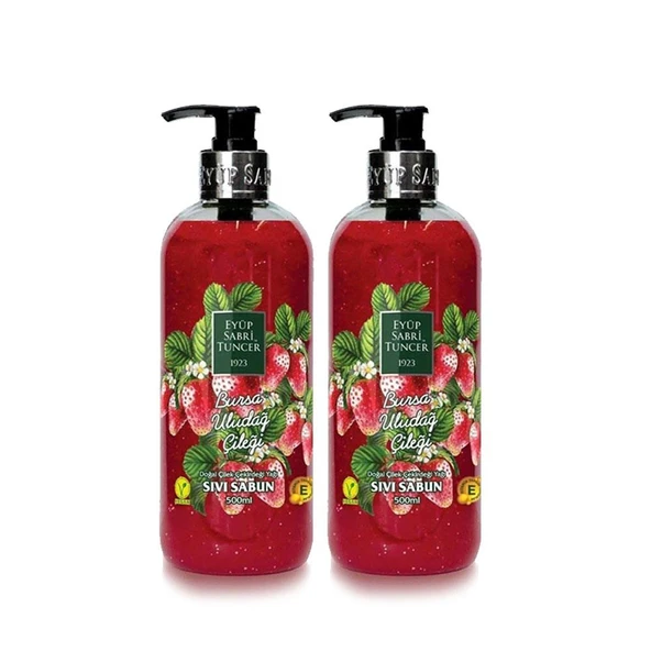 Eyüp Sabri Tuncer Bursa Uludağ Çileği Sıvı Sabun 500 ml x 2 Adet ürün görseli