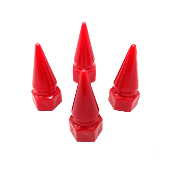 Sivri Mermi Sibop Kapağı Plastik 4'lü 32mm Kırmızı - 5