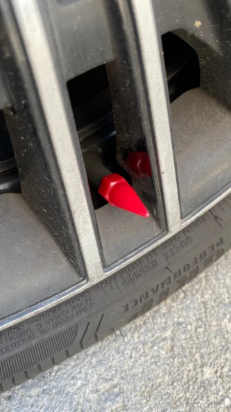 Sivri Mermi Sibop Kapağı Plastik 4'lü 32mm Kırmızı - 2