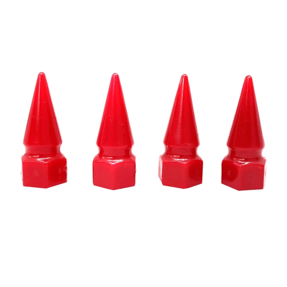 Sivri Mermi Sibop Kapağı Plastik 4'lü 32mm Kırmızı - 4