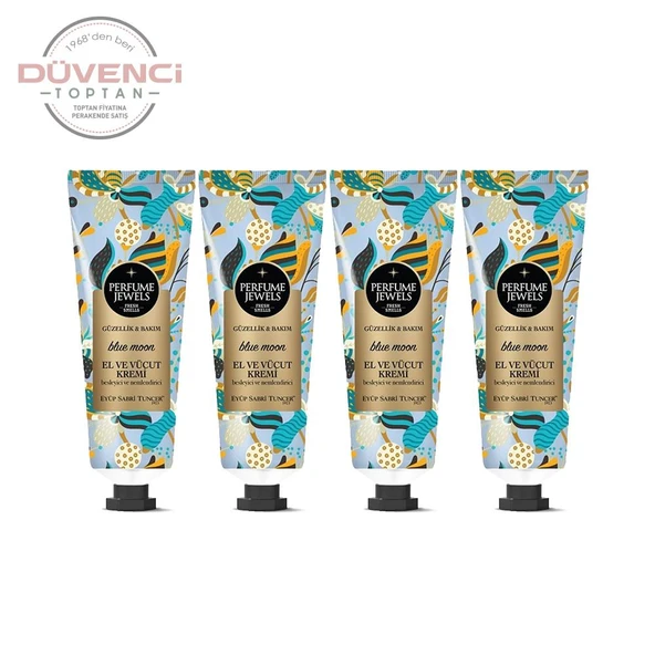 EST Perfume Jewels Blue Moon El ve Vücut Kremi 50 ML x 4 Adet - 2