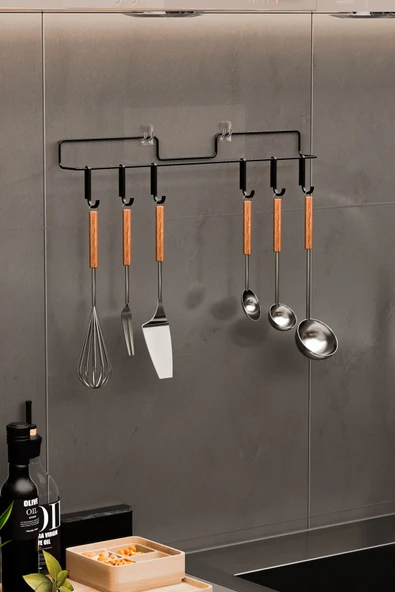 Bino Kaşıklık Mutfak Askısı Sofra Servis Sunum Depolama Düzenleme Kepçe Kaşık Düzenleyici Lüks Raf ürün görseli 1