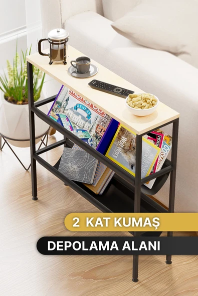 Bino Yan Sehpa Kahve Koltuk Tepsisi Dekoratif Modern Sehpa Zigon Sehpa Orta Sehpa Ayarlanabilir Ayak - 2