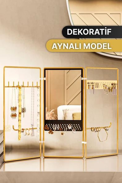 Bino Takılık Takı Standı Makyaj Takı Organizeri Kolye Küpe Yüzük Bileklik Askılık Takı Dolabı Takı Kutusu - 5