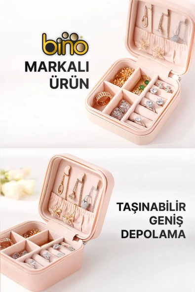 Bino Takı Kutusu Makyaj Organizeri Kolye Küpe Yüzük Takı Standı - 2