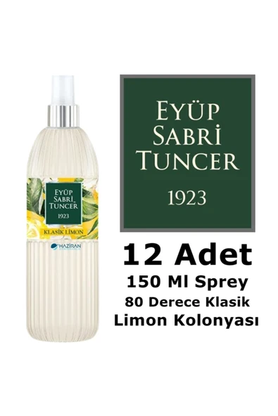 Eyüp Sabri Tuncer Klasik Limon 150 ml Sprey Kolonya x 12 - 2