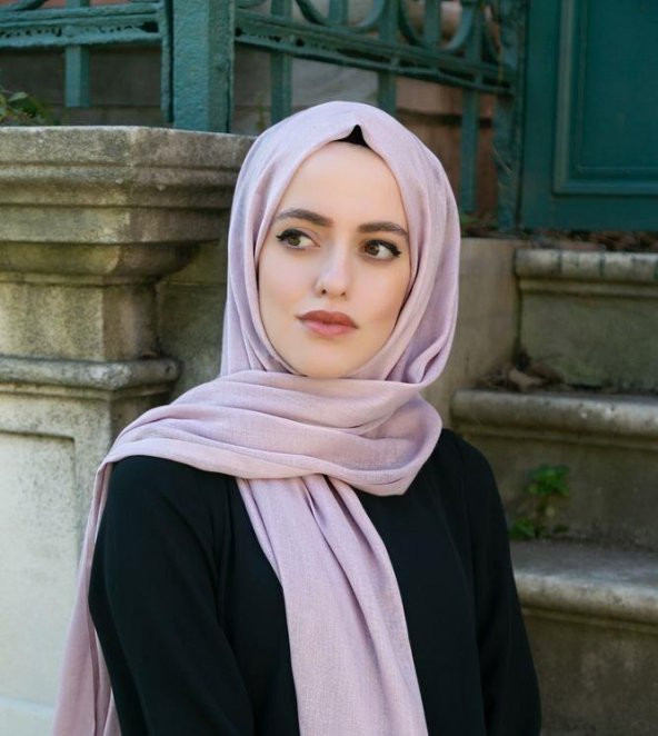Hediyelik Şal - İnci Tesbih - Kişiye Özel Pleksi - Kurdela İle Süslenmiş - Pembe - 6