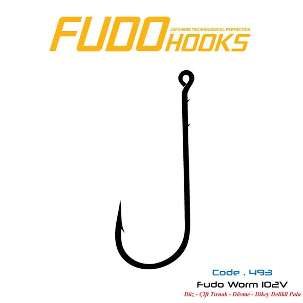 Fudo 4931 Worm 102V Black Nikel İğne  2 No 7 Adet - Resim 2