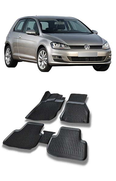 VW Golf 7 2013-2020 3d Havuzlu Araca Özel Paspas Takımı