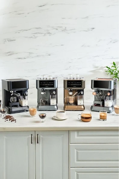 MyCaffe Barista S10 Entegre Süt Hazneli Otomatik Espresso Latte Cappuccino Mak. Walnut Brown - 8