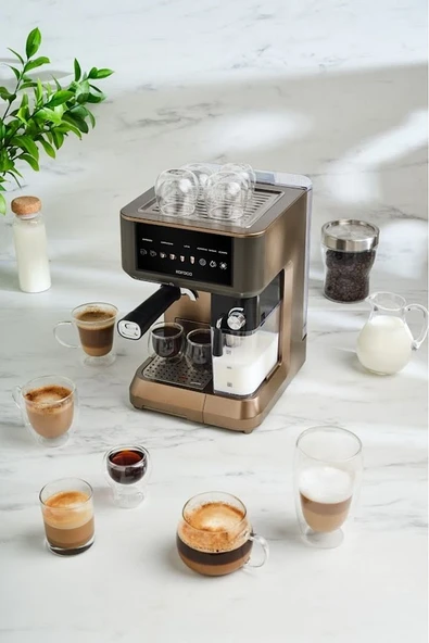 MyCaffe Barista S10 Entegre Süt Hazneli Otomatik Espresso Latte Cappuccino Mak. Walnut Brown - 4