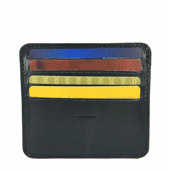 Hakiki Deri 8 Gözlü Kartlık Siyah ürün görseli 1