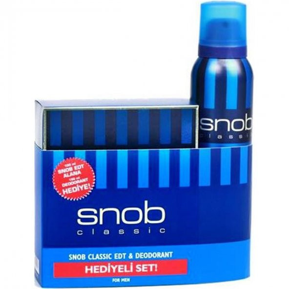 Snob Classic Edt 100 ml + Deodorant 150 ml Hediyeli Kofre