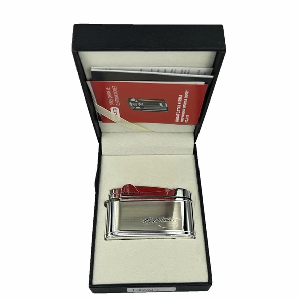 Atatürk Imzalı Gazlı Çakmak Gümüş Renk - Resim 4