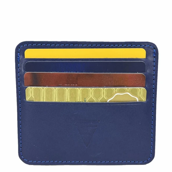 Hakiki Deri 8 Gözlü Kartlık Lacivert ürün görseli 1