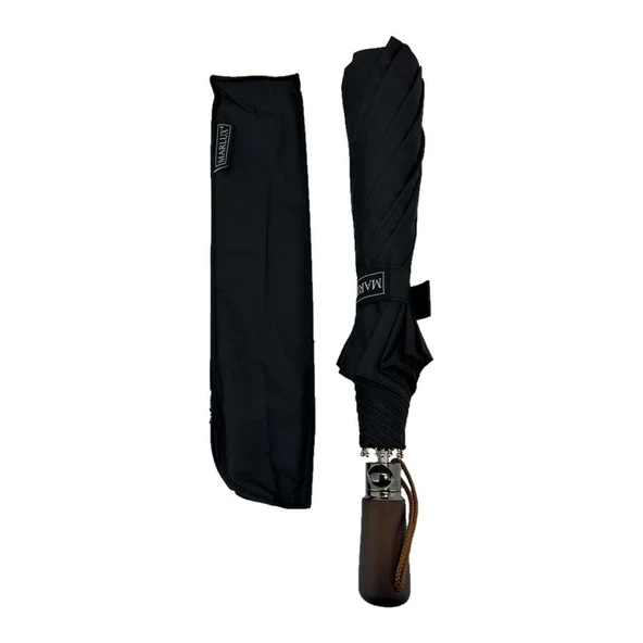 Marlux Mrl501 Otomatik Çift Kırmalı Şemsiye Siyah - Resim 2