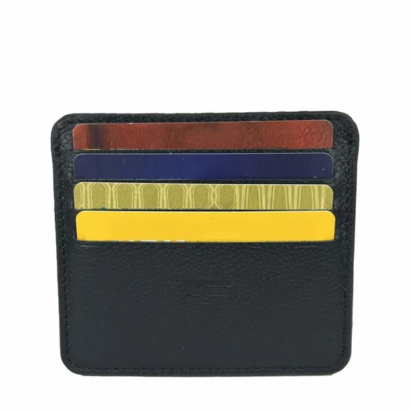 Hakiki Deri 8 Gözlü Kartlık Guti Siyah ürün görseli 1