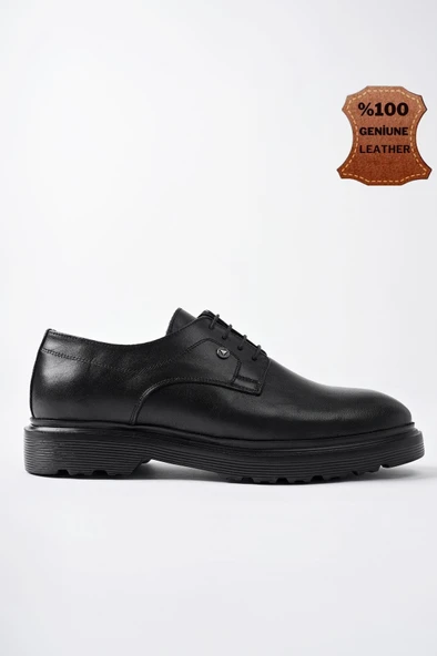Muggo ROBERT Garantili Hakiki Deri Bağcıklı Klasik Günlük Ortopedik Erkek Ayakkabı