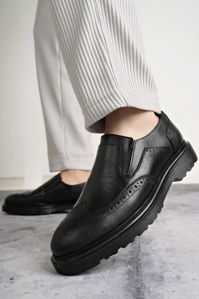 Muggo ARTHUR Garantili Hakiki Deri Klasik Günlük Ortopedik Erkek Ayakkabı - 6