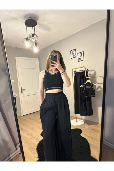 Beli Çift Lastikli Pantolon - 3
