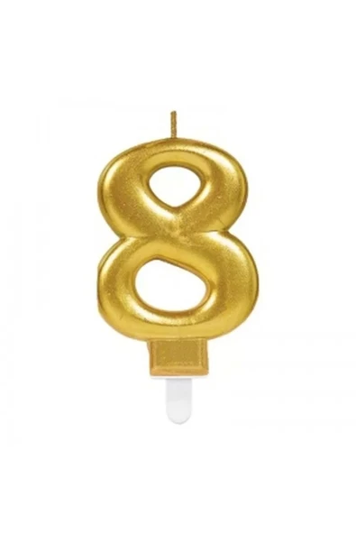 8 Rakam Mum Gold Renk - 1
