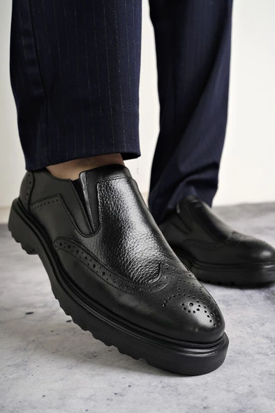 Muggo ARTHUR Garantili Hakiki Deri Klasik Günlük Ortopedik Erkek Ayakkabı - 5