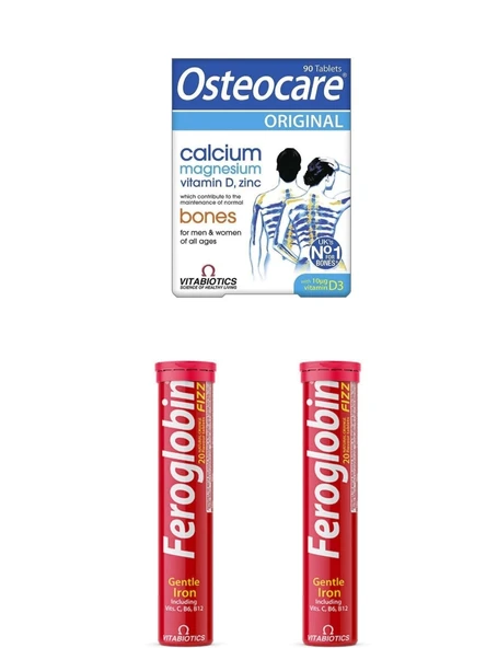 Osteocare 90 Tablet + 2 Adet Feroglobin Fizz 20 Tablet