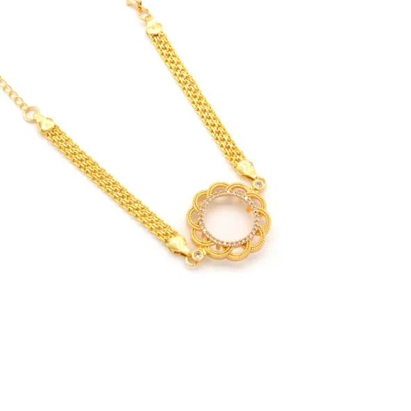 Çeyrek Altın Çerçeve Bileklik Çelik Altın Kaplama Çiçek Model BLK-1094 ürün görseli