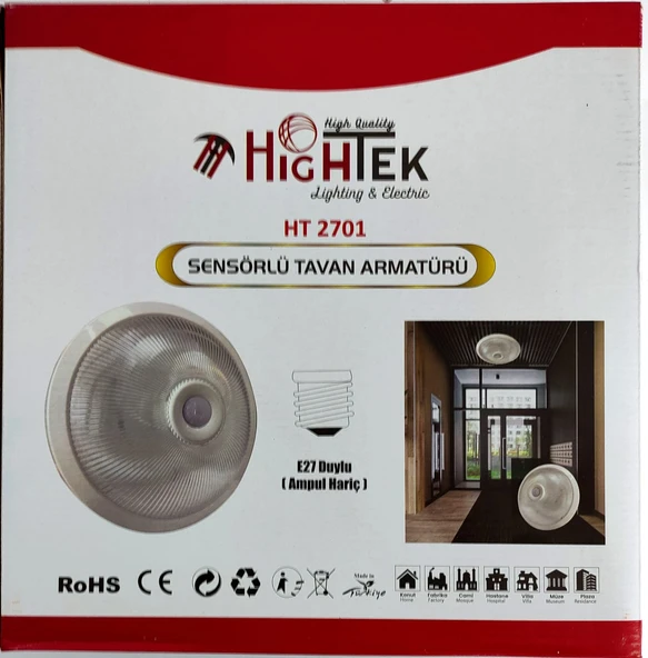 Hightech Sensörlü Tavan Armatürü (Ampul Dahil) - 3