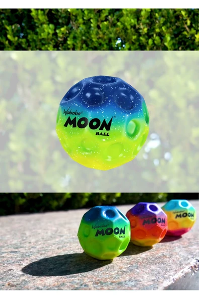 Waboba Rainbow Moon Ball Top - Mavi Yeşil Sarı