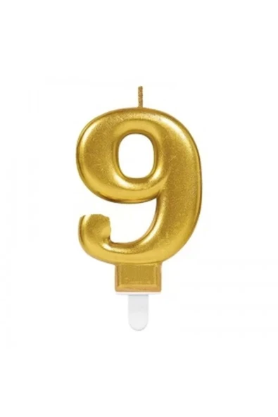 9 Rakam Mum Gold Renk - 1