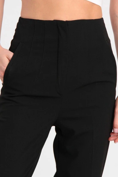 Pensli Yüksek Bel Kumaş Pantolon Zr Model - 3