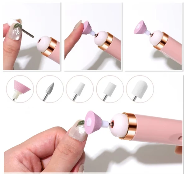 5in1 Manikür & Pedikür Set Pembe - Şarjlı