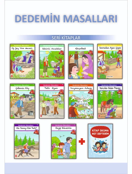 Ata 4.Sınıflar İçin Dedemin Masalları Öykü Dizisi +Kitap Okuma Not Defteri ürün görseli 1