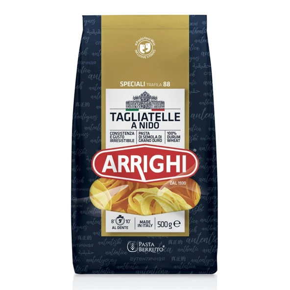 Arrighi Tagliatelle Uzun Erişte Makarna İtalyan Makarnası 500 g e