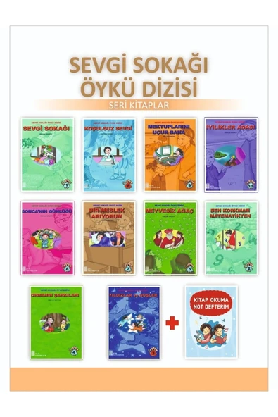 Ata 4.Sınıflar İçin Sevgi Sokağı Öykü Dizisi+Kitap Okuma Not Defteri