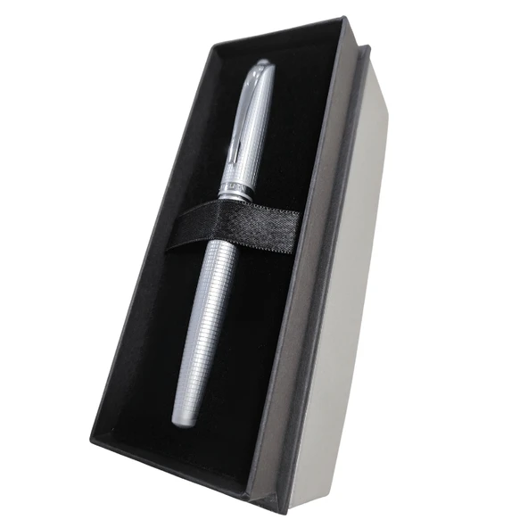 Steelpen Truva 0165 | Desenli Krom Dolma Kalem Kutulu - 2