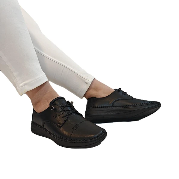 Voyager 9523 Siyah Hakiki Deri Bayan Ayakkabı - 4