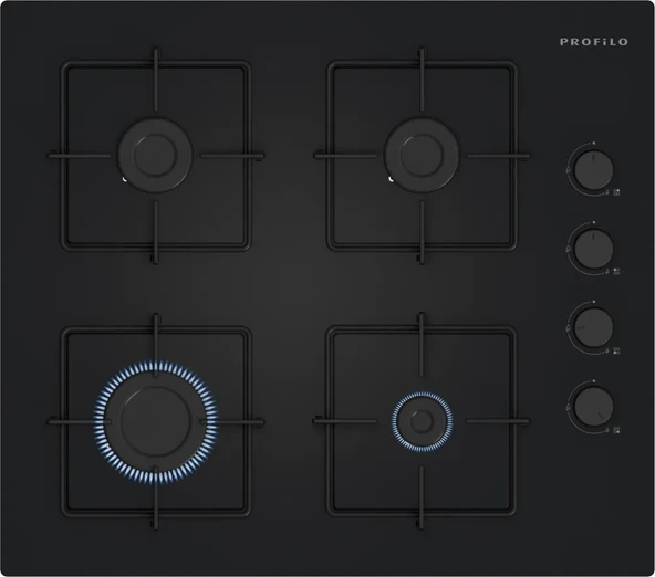 Profilo OE36K6P10D Siyah Cam Ankastre Ocak ürün görseli 1