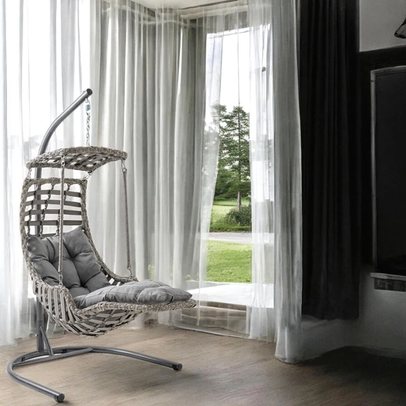 Capri Swing Alaçatı Plus Tekli Bahçe Salıncağı | Bahçe Salıncağı - 12