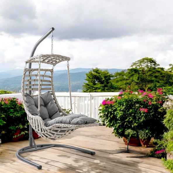 Capri Swing Alaçatı Plus Tekli Bahçe Salıncağı | Bahçe Salıncağı - 9