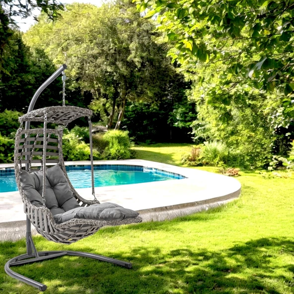 Capri Swing Alaçatı Plus Tekli Bahçe Salıncağı | Bahçe Salıncağı - 11
